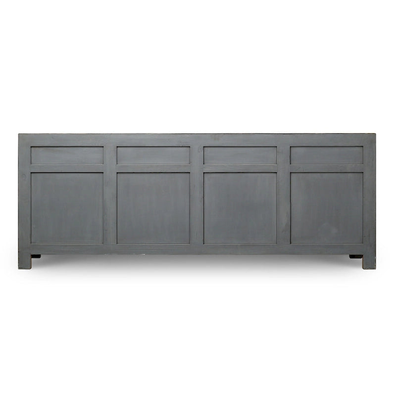 Four Drawers Sideboard Distressed Black 93x18x35H