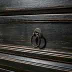 Four Drawers Sideboard Distressed Black 93x18x35H